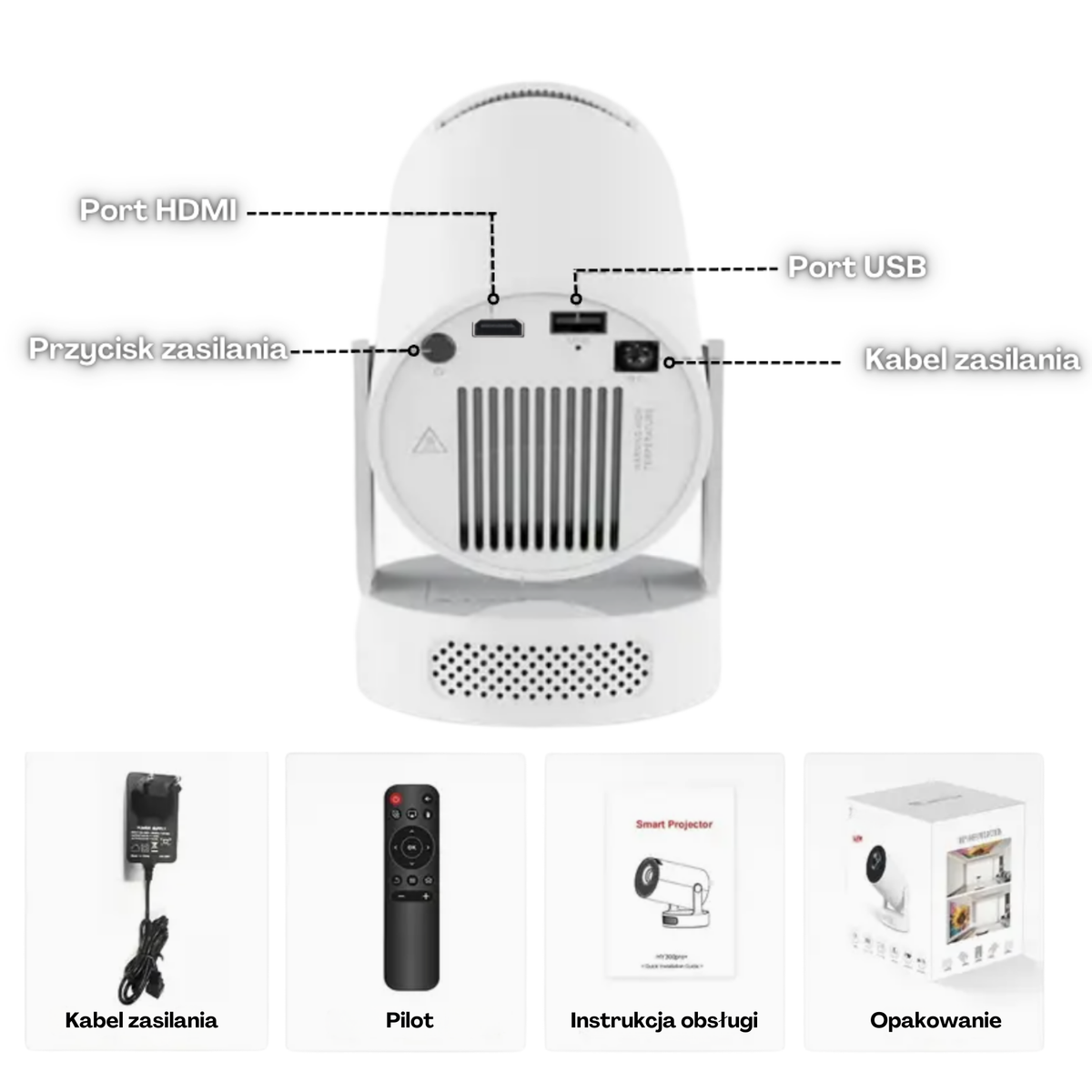 PikseLand 4K™ - Smart Pojektor z WI-FI i Androidem
